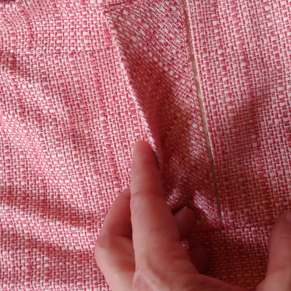 Preston & York Bouclé Jacket | 3/4 Sleeve | Coral | NWT | Waist Length Size 14 - Picture 4 of 9